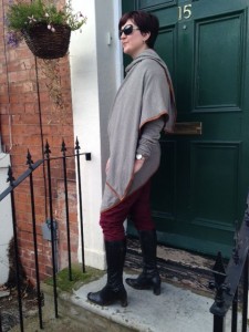 Boot/Blanket Cape Combo with good hemline/boot ratio