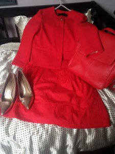 Head to Toe Red with a metallic finish